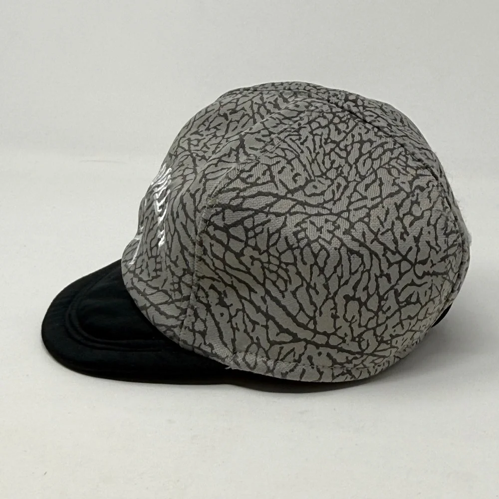Jordan Brooklyn Elephant Print Grey Black Infant Hat Cap 12M Jumpman 7993-023‎